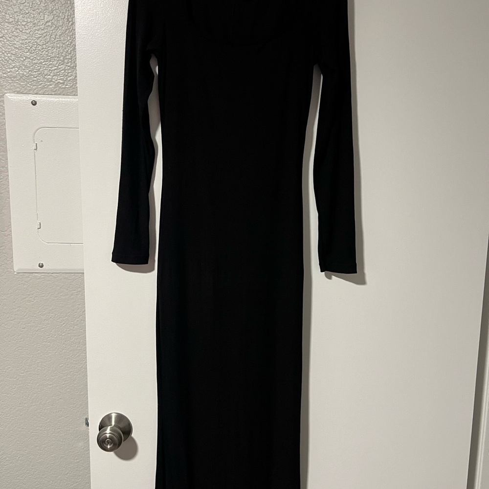 Shaper Chic Black Maxi Dress with Built-in shape wear